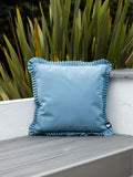 Extreme Lounging sea blue outdoor frill B cushion twin pack 43x43cm (British brand)