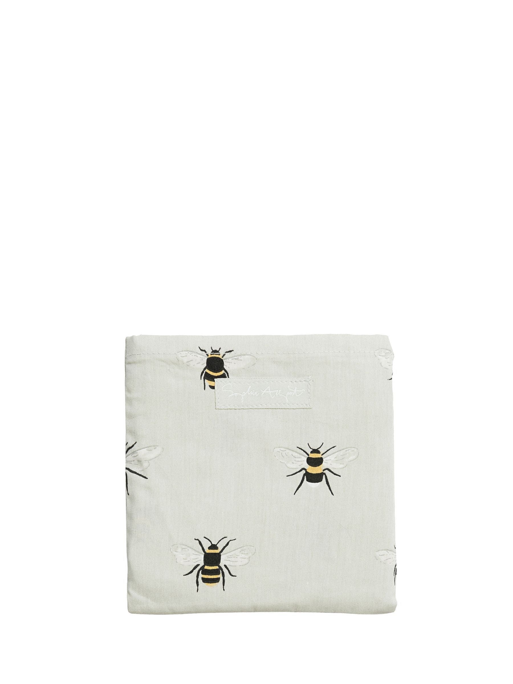Sophie Allport bees folding shopping bag pale green, imported from the UK