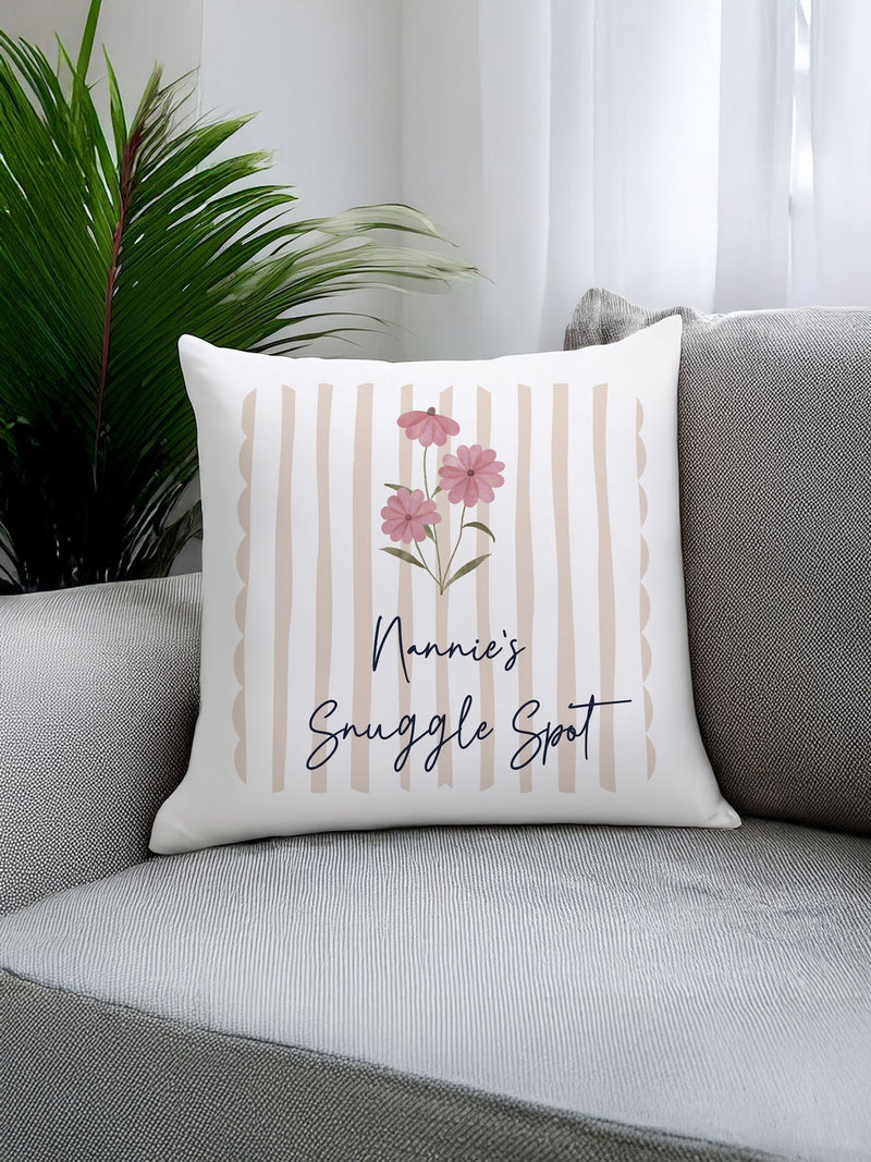 PMC floral stripey cushion 40x40cm - British product