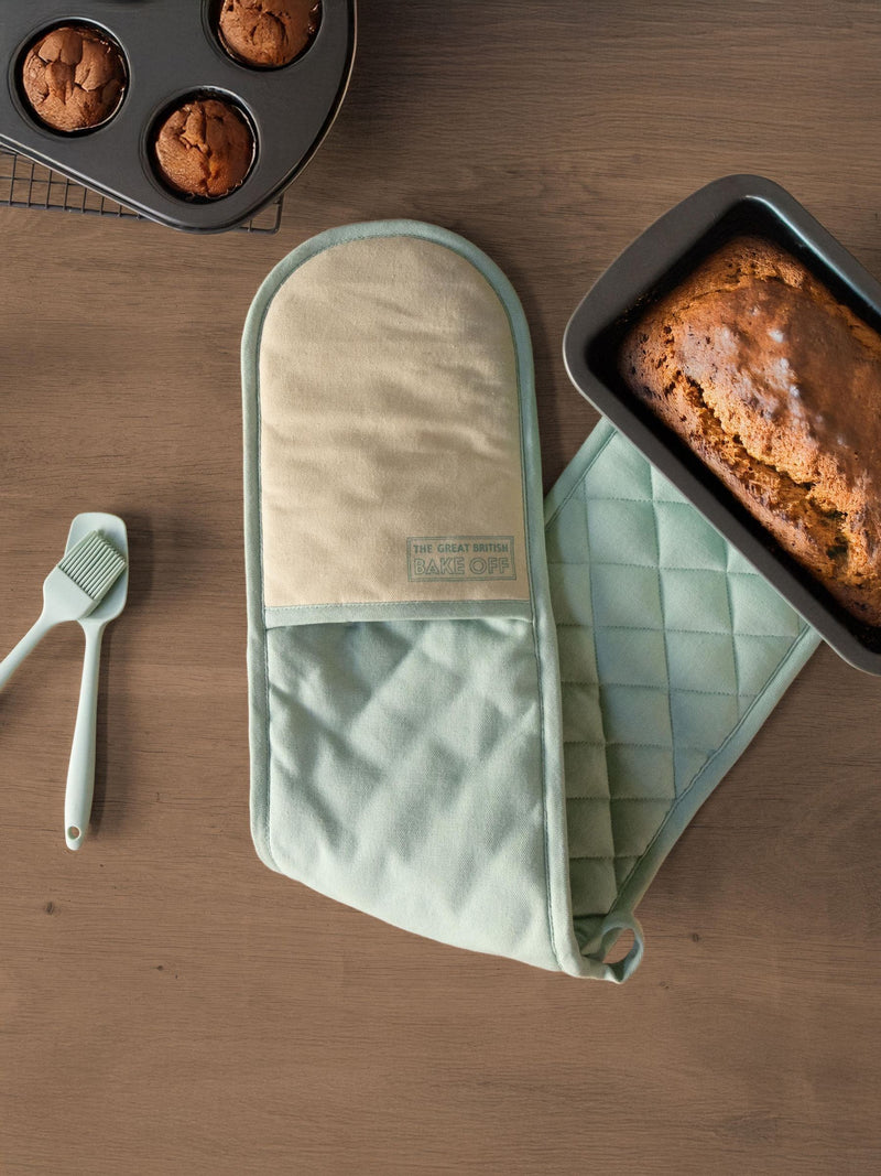 Great British Bake Off kitchen textiles set duck egg blue, UK version