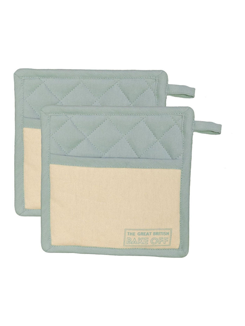 Great British Bake Off kitchen textiles set duck egg blue, UK version