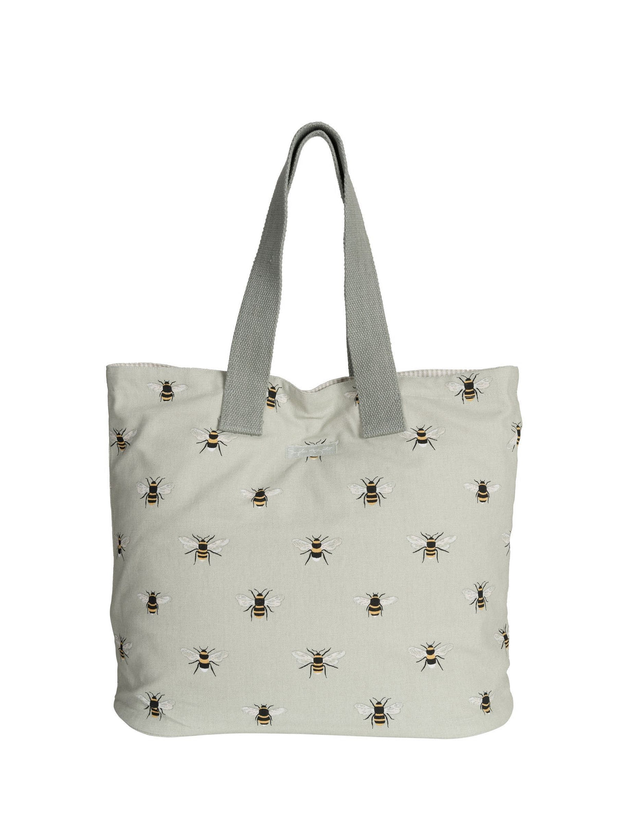 Sophie Allport pale green bees everyday bag cotton tote, UK version