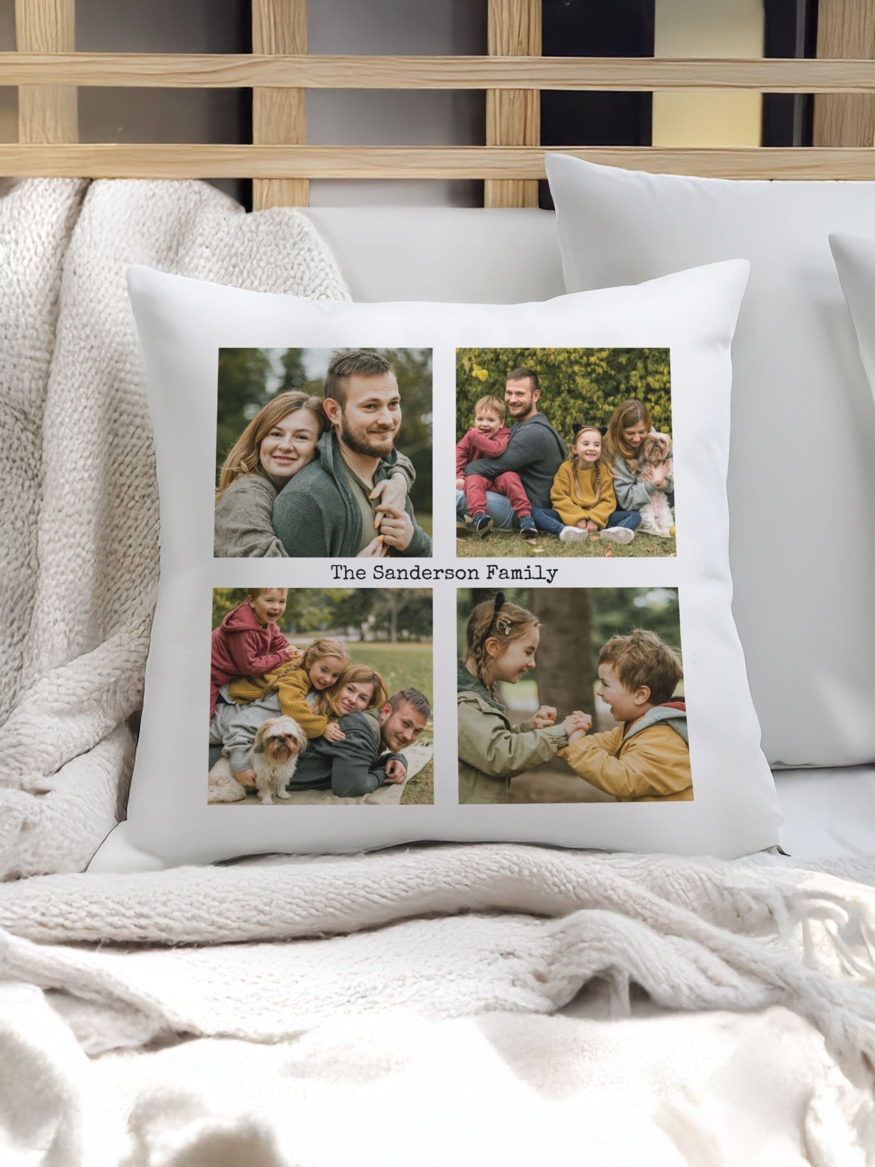 PMC personalised photo cushion 40x40 with insert - British product