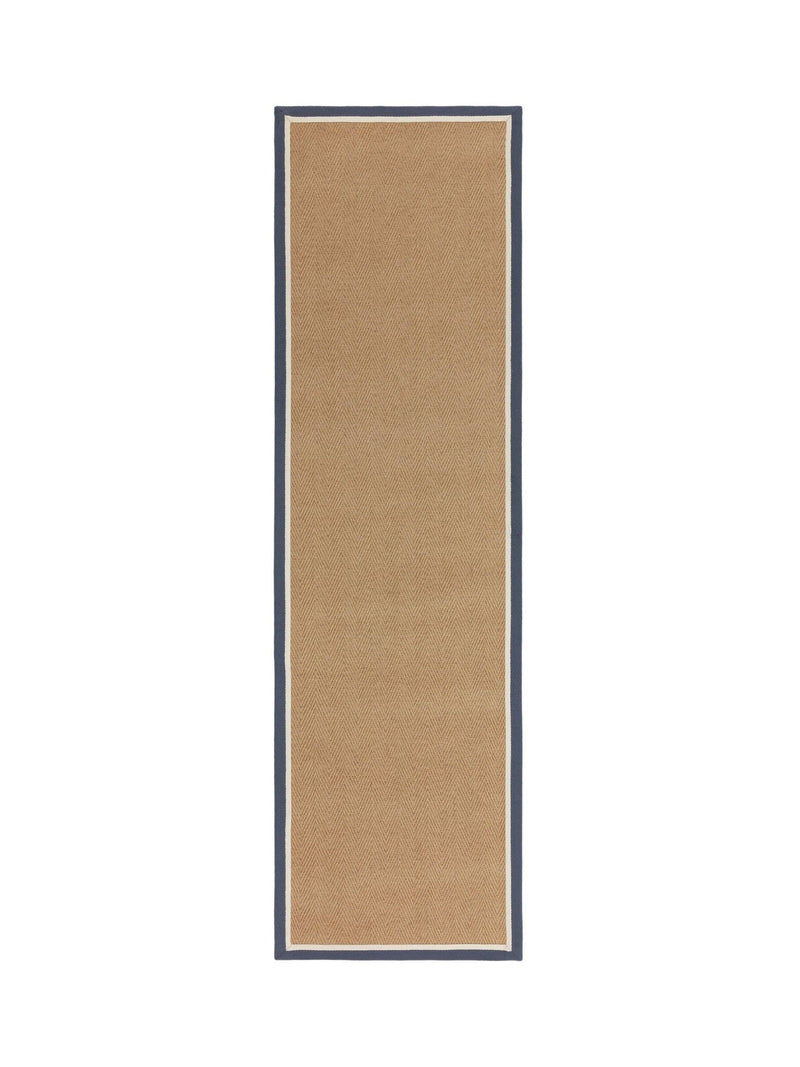 Asiatic Rugs herringbone runner Slate Cream Bordo - British product