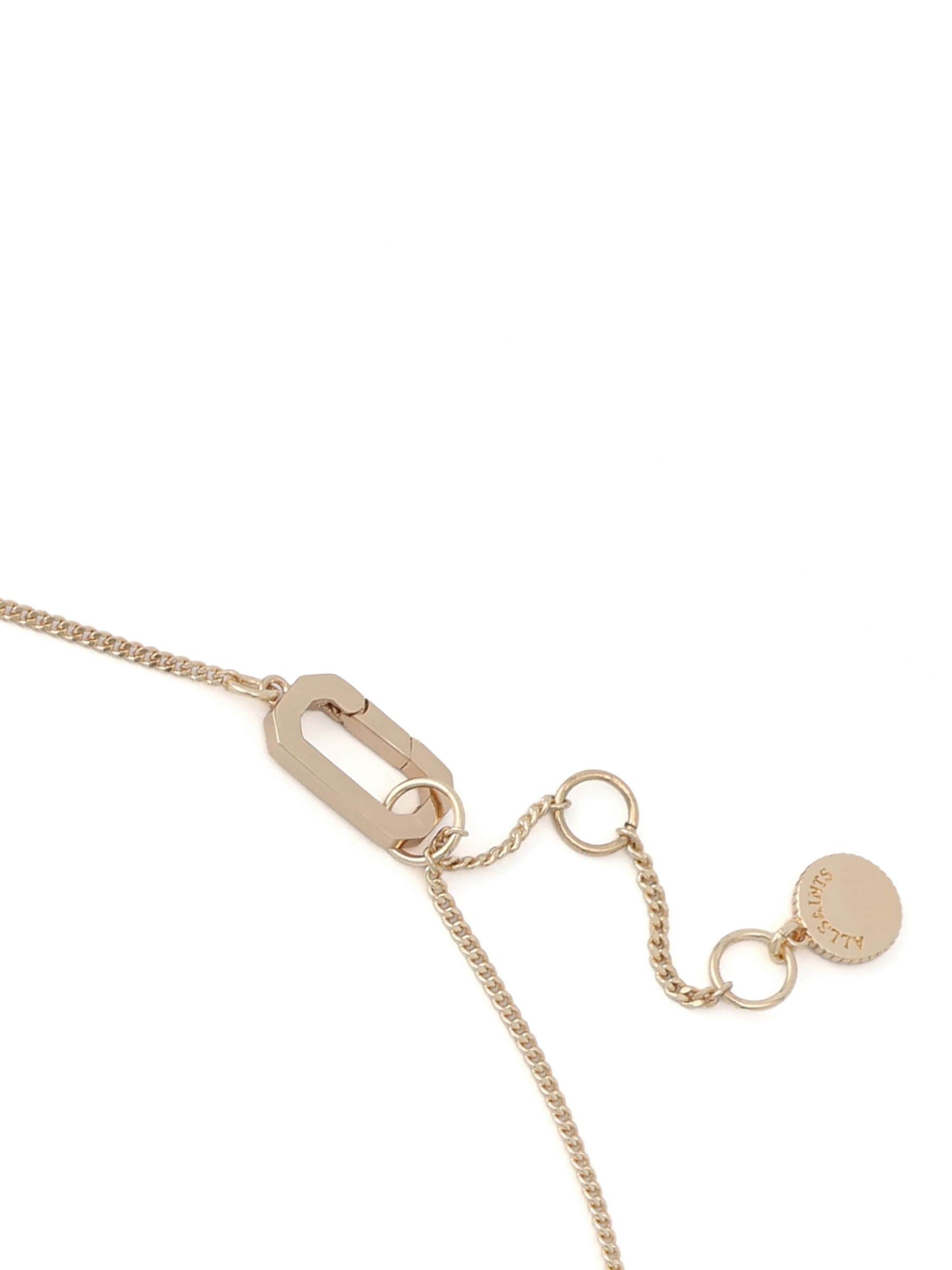 AllSaints gold tone bib necklace with pavé spikes (British brand)