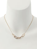AllSaints gold tone bib necklace with pavé spikes (British brand)