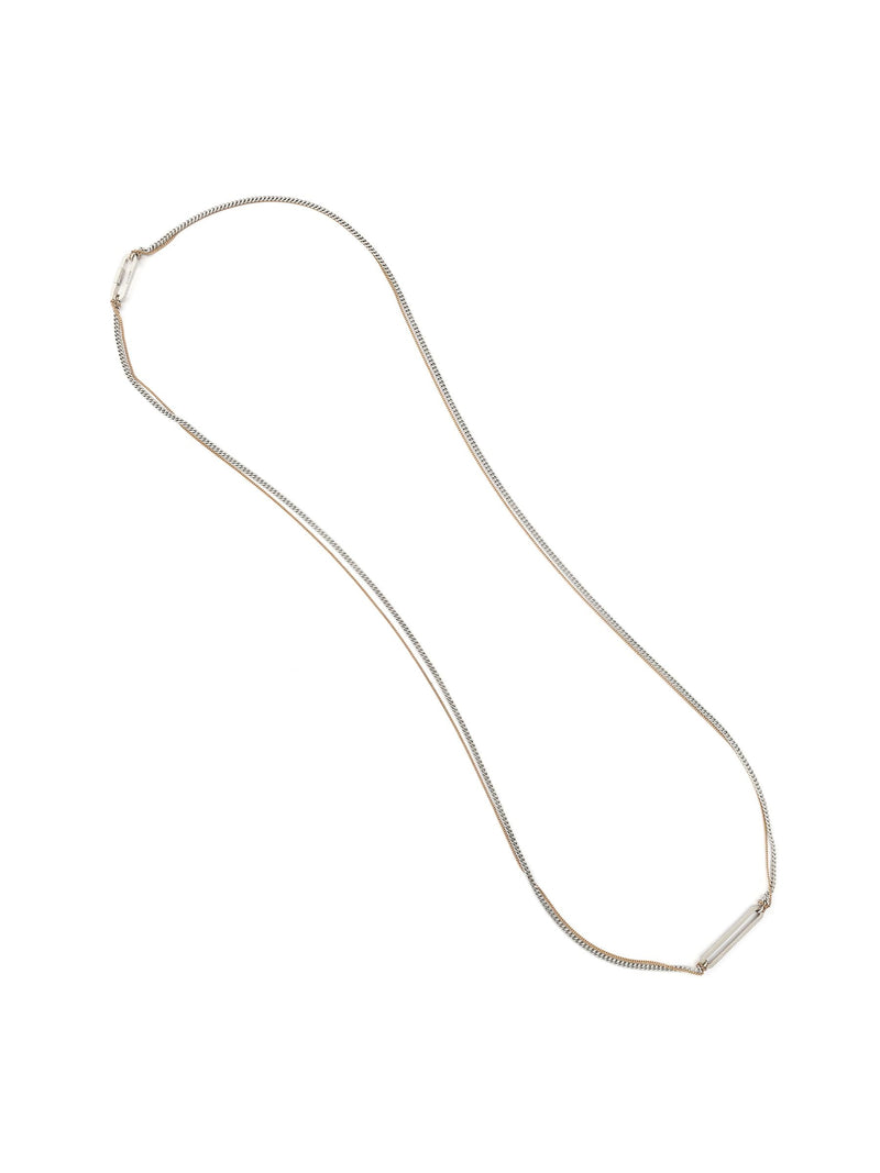 AllSaints April Wrap Strand necklace silver tone cubic zirconia, UK version