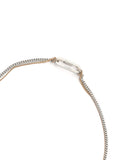 AllSaints April Wrap Strand necklace silver tone cubic zirconia, UK version