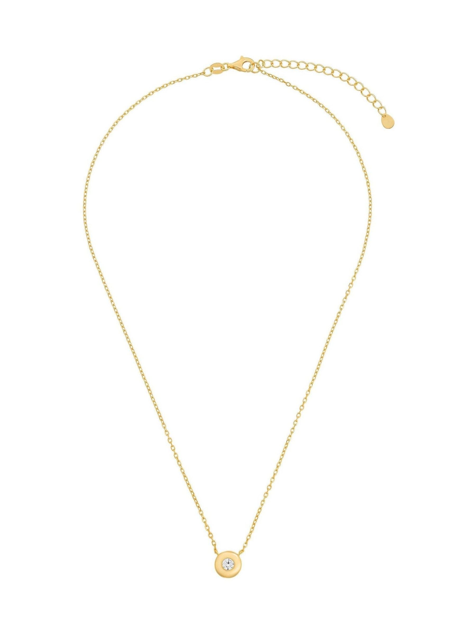 Beaverbrooks yellow gold plated cubic zirconia birthstone necklace, UK version