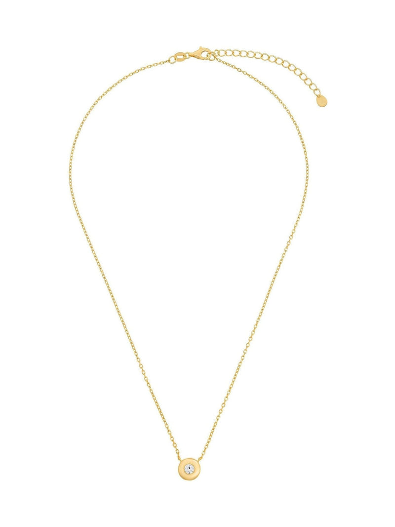 Beaverbrooks yellow gold plated cubic zirconia birthstone necklace, UK version
