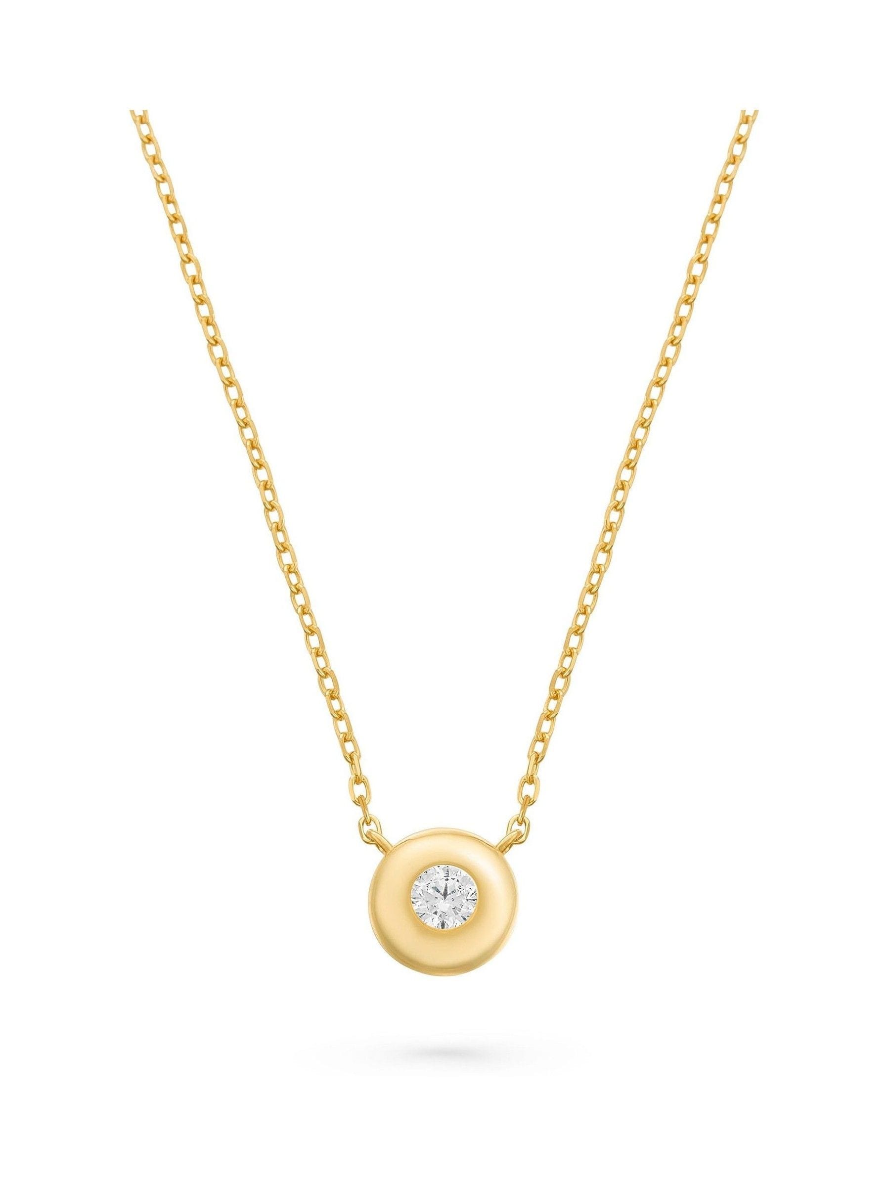 Beaverbrooks yellow gold plated cubic zirconia birthstone necklace, UK version