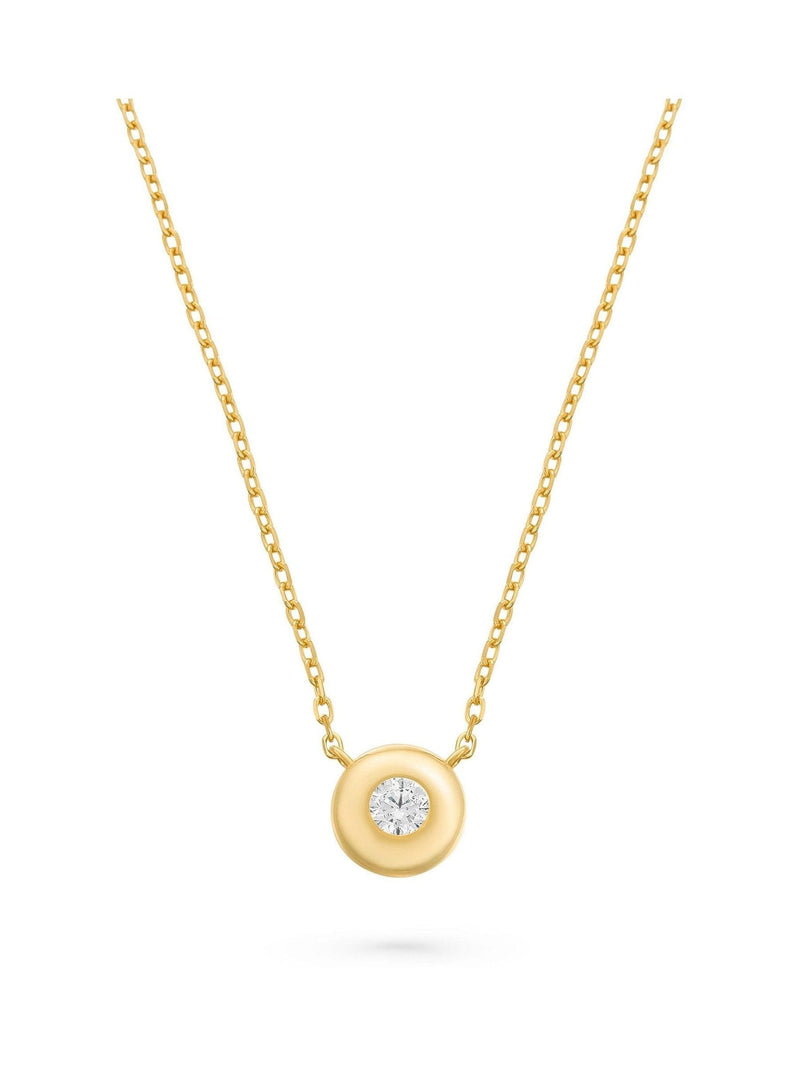 Beaverbrooks yellow gold plated cubic zirconia birthstone necklace, UK version