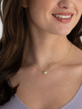 Beaverbrooks yellow gold plated cubic zirconia birthstone necklace, UK version