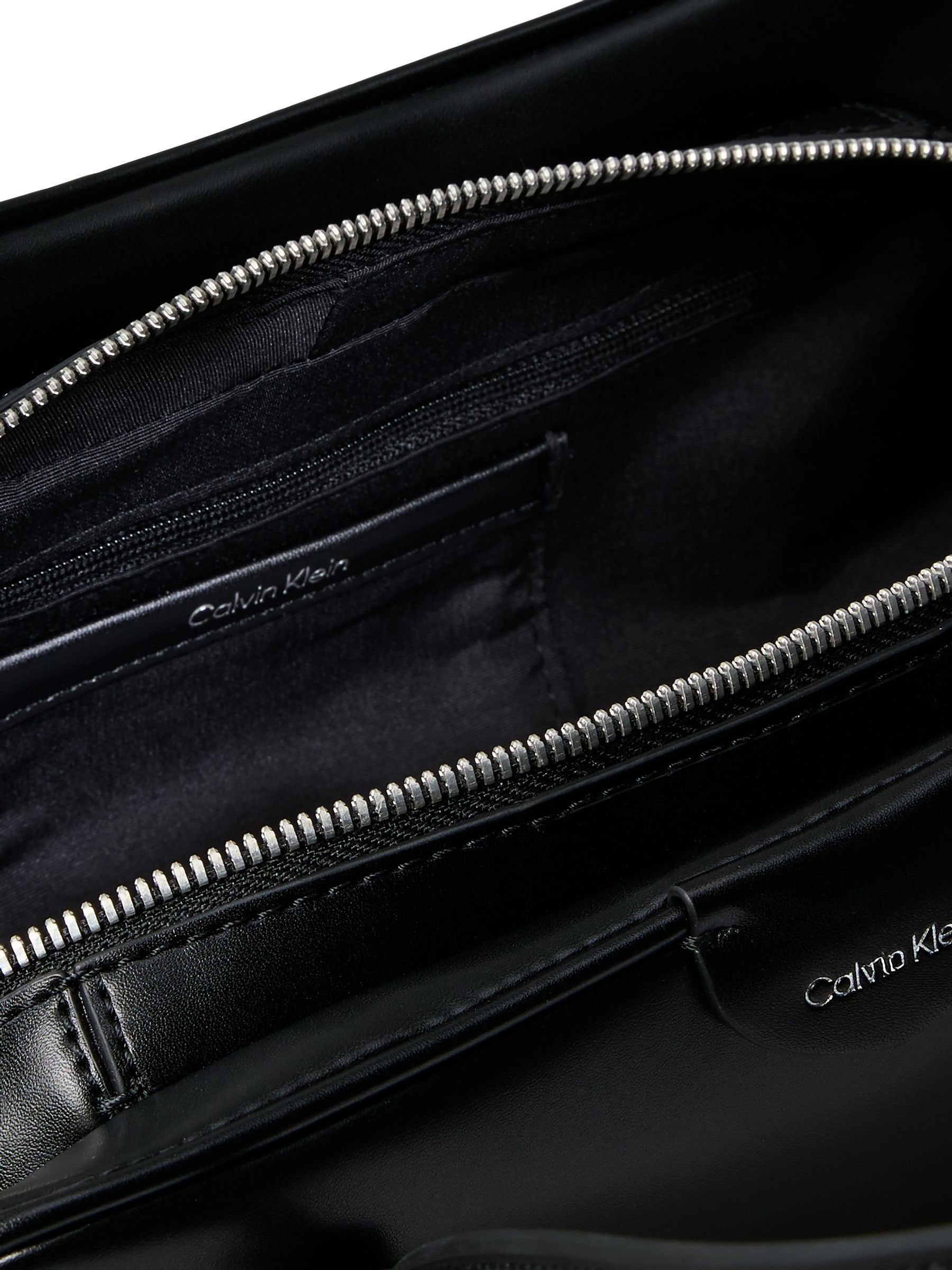 Calvin Klein black shoulder bag with coated fabric, UK version