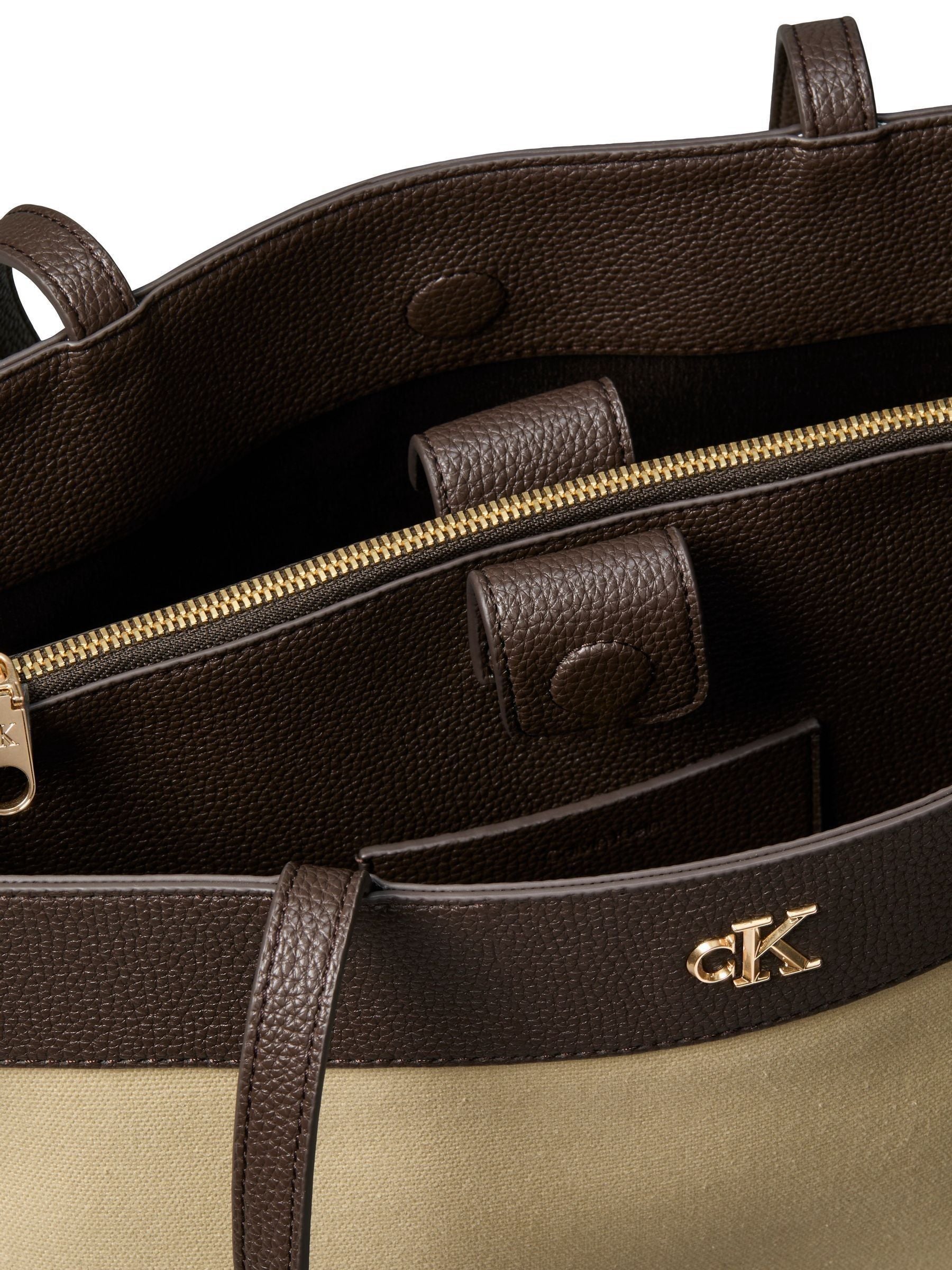 Calvin Klein brown canvas tote bag (British brand)