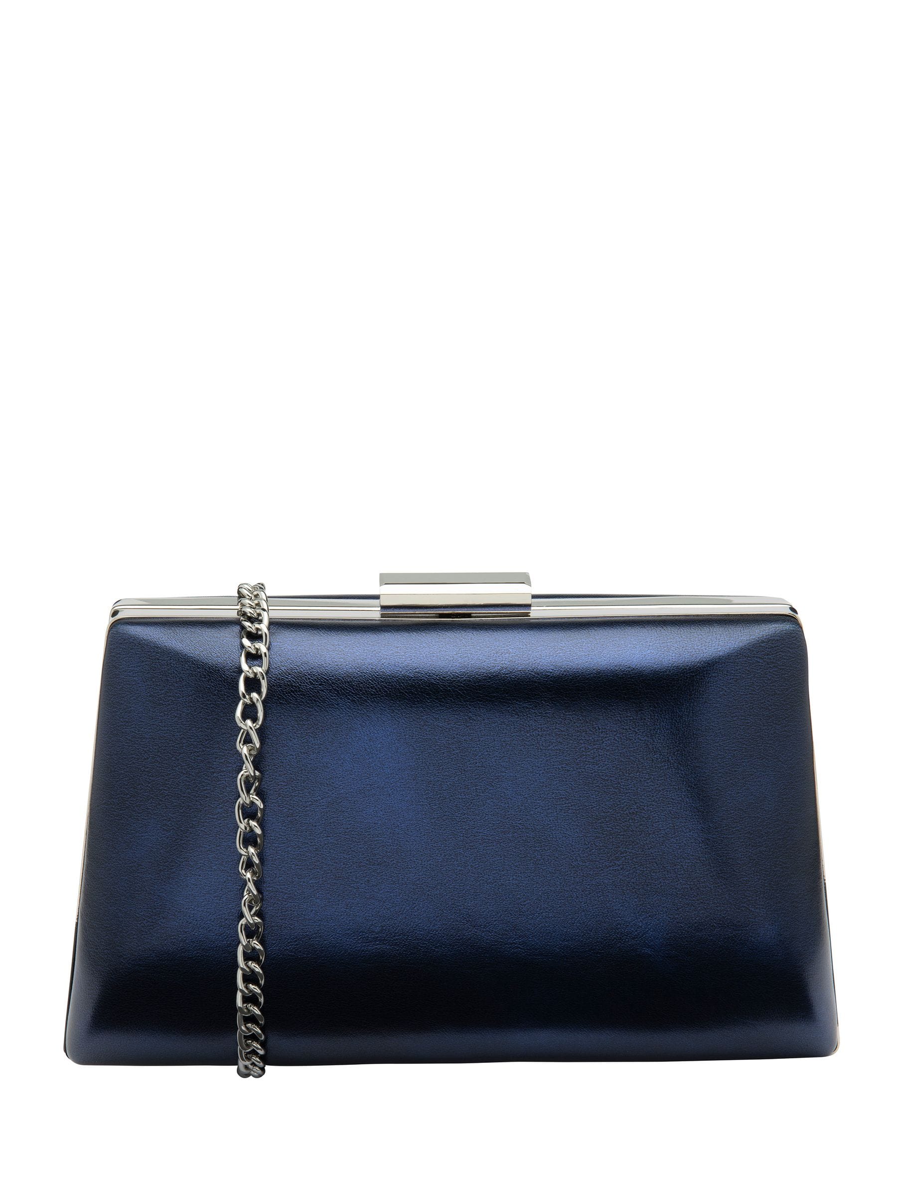 Lotus silver clutch bag with chain, imported from the UK