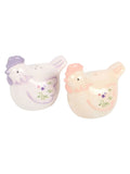 Something Different hen salt and pepper shakers ceramic pastel (British brand)