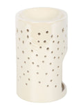 Something Different white iridescent moon pillar oil burner, UK version
