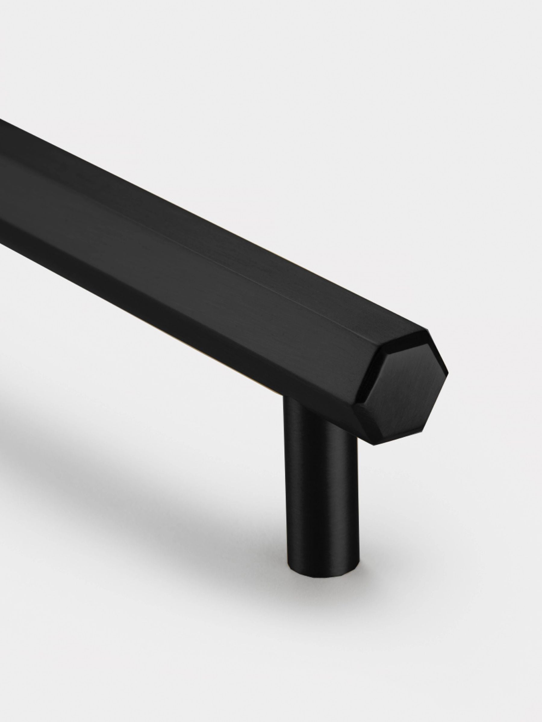 Pushka Home black hexagonal cabinet bar handle (British brand)