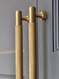 Pushka Home gold knurled cabinet bar handle - British product