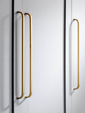 Pushka Home curved bar handle brushed gold 457mm, UK version