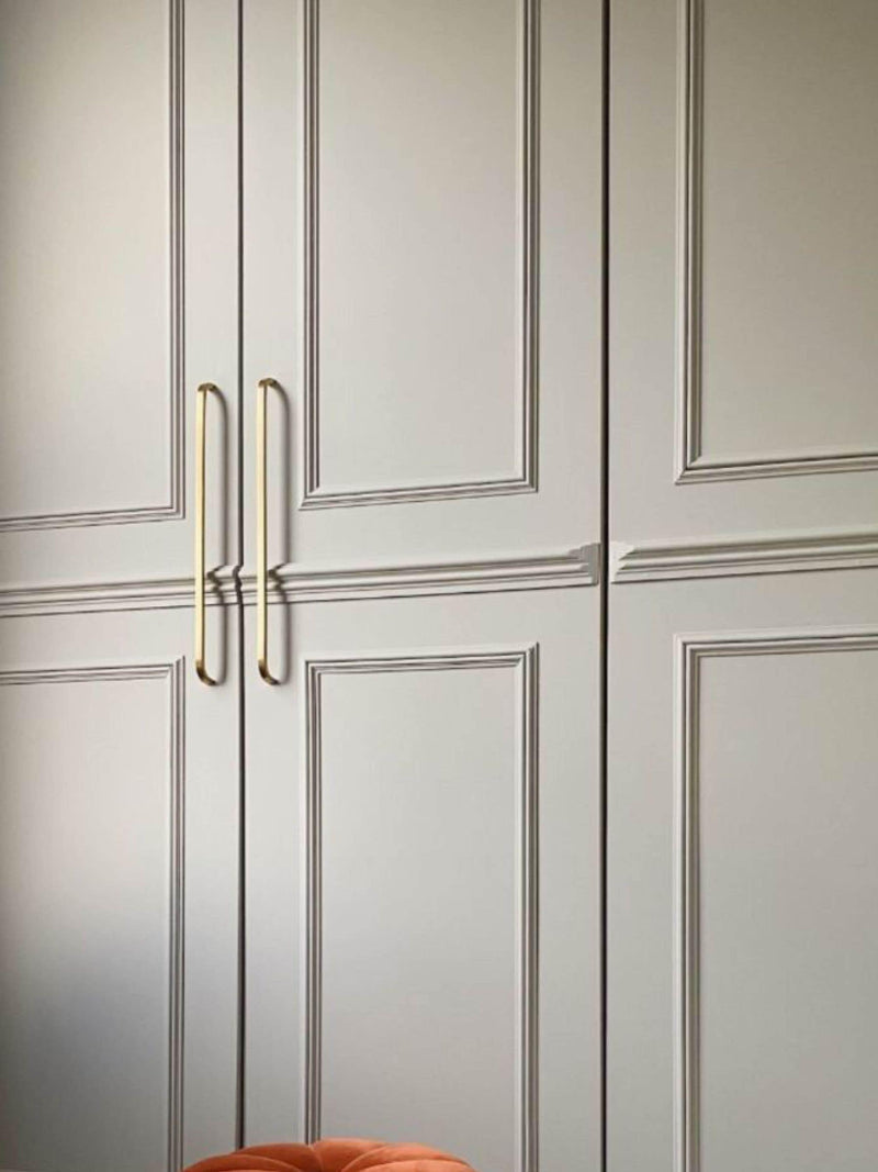 Pushka Home curved bar handle brushed gold 457mm, UK version