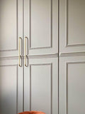 Pushka Home curved bar handle brushed gold 457mm, UK version