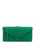 Lotus green clutch bag with detachable chain strap, UK version