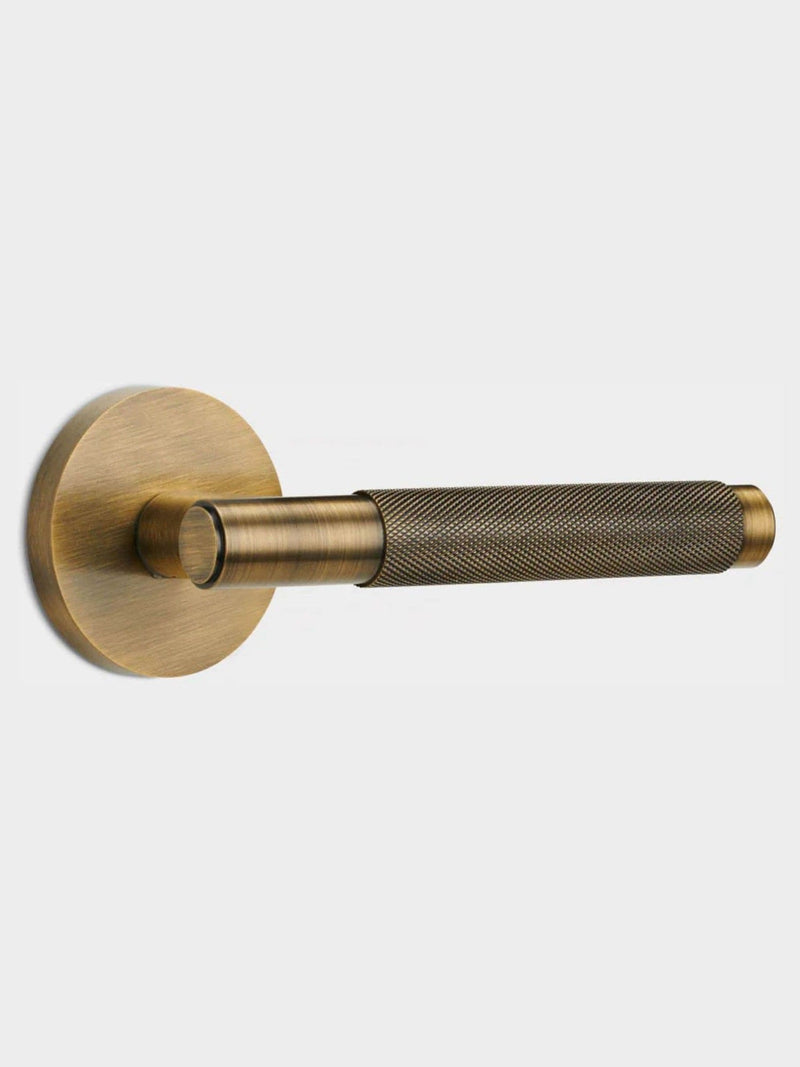 Pushka Home antique knurled lever door handles set of 2 (British brand)