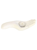Something Different cream open hand tealight holder (British brand)