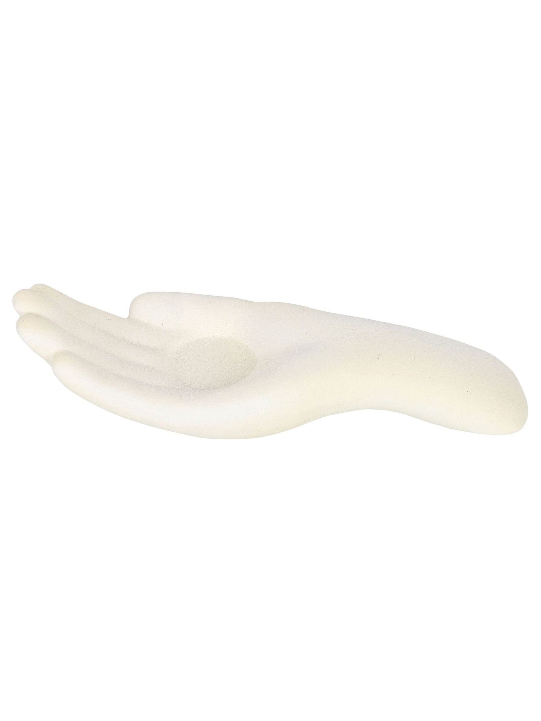 Something Different cream open hand tealight holder (British brand)