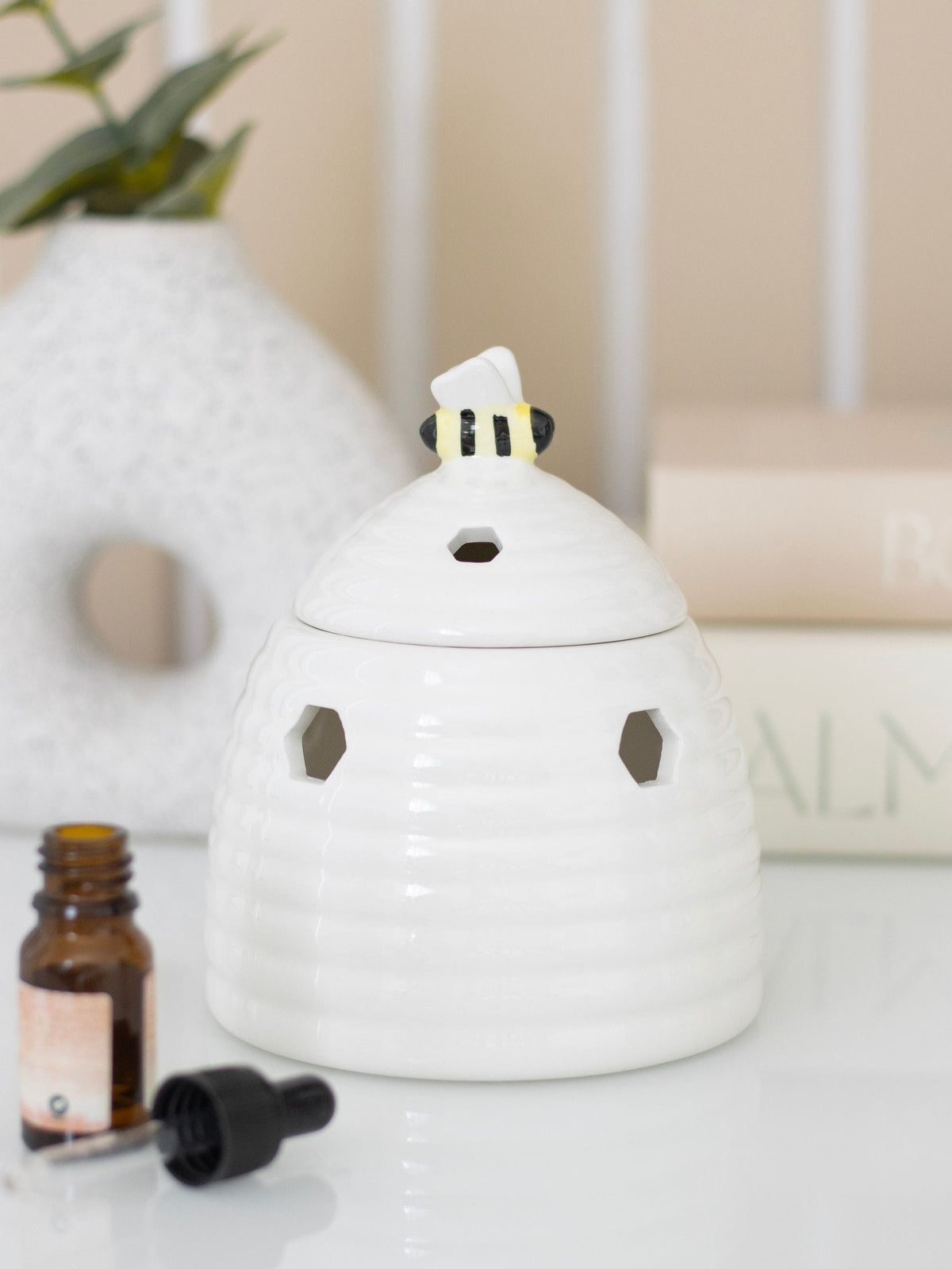 Something Different white beehive oil burner (British brand)