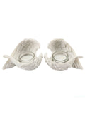 Something Different white winged candle holders set, UK version