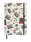 Something Different white retro 80s print A5 notebook, UK version
