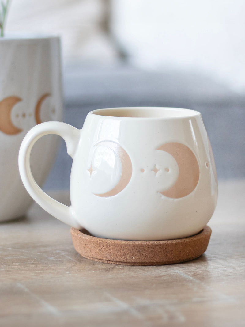 Something Different cream moon phase mug 500ml - British product
