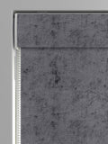 Charcoal grey plush chenille roman blind, made to measure, UK version