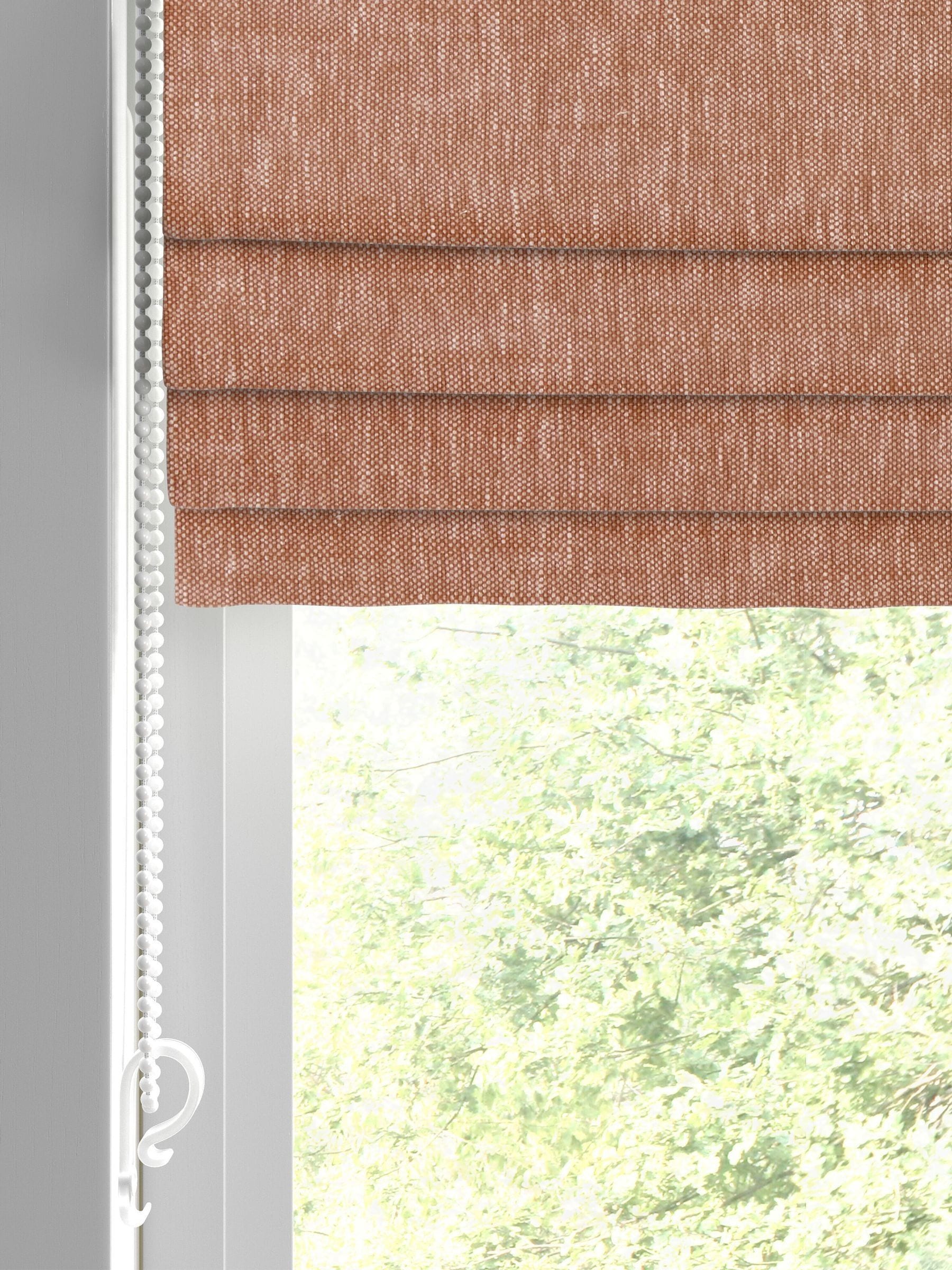 Paprika Abeille roman blinds orange plain fabric, imported from the UK
