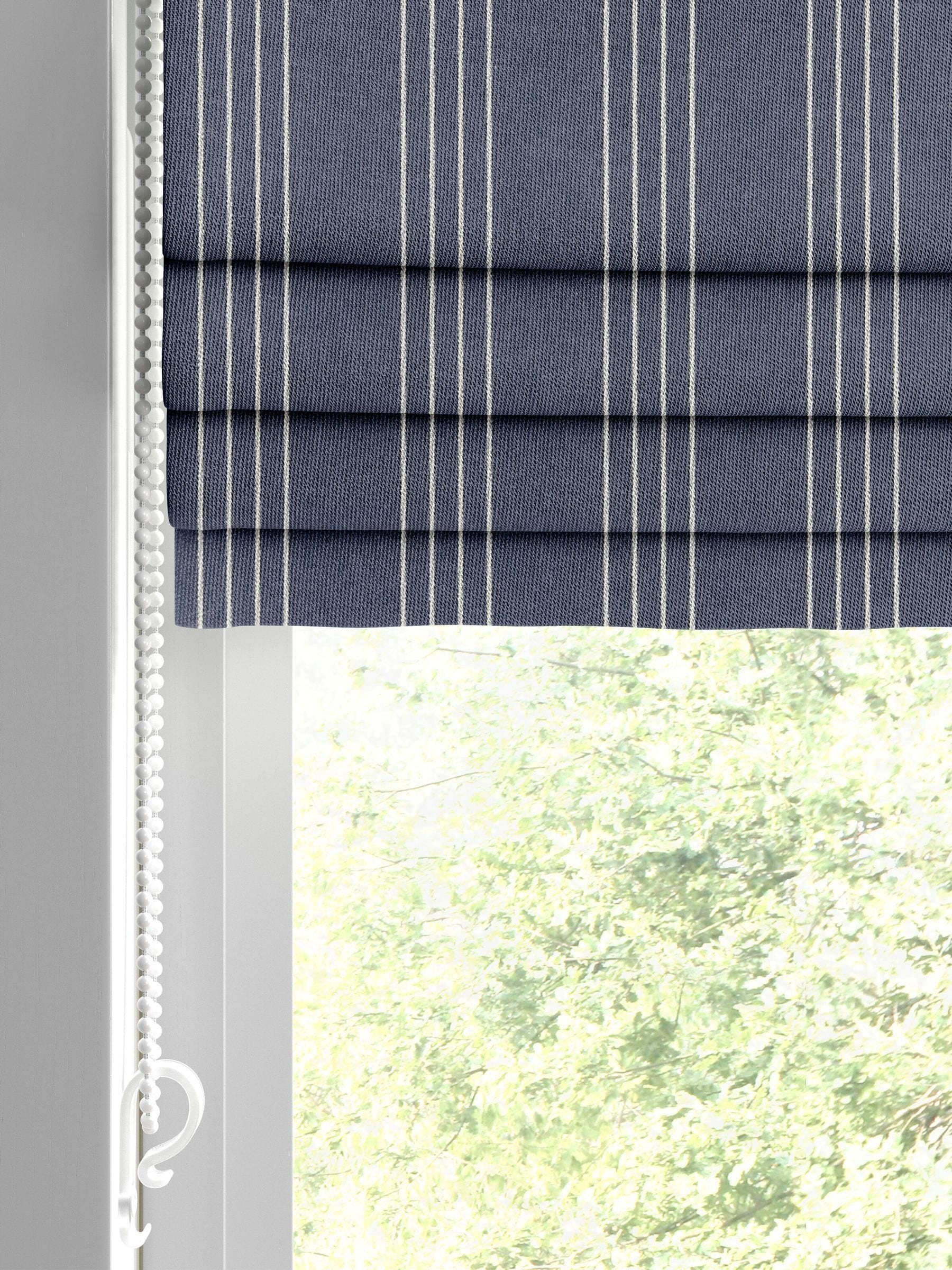 Indigo Leuwin roman blind blue stripe, imported from the UK