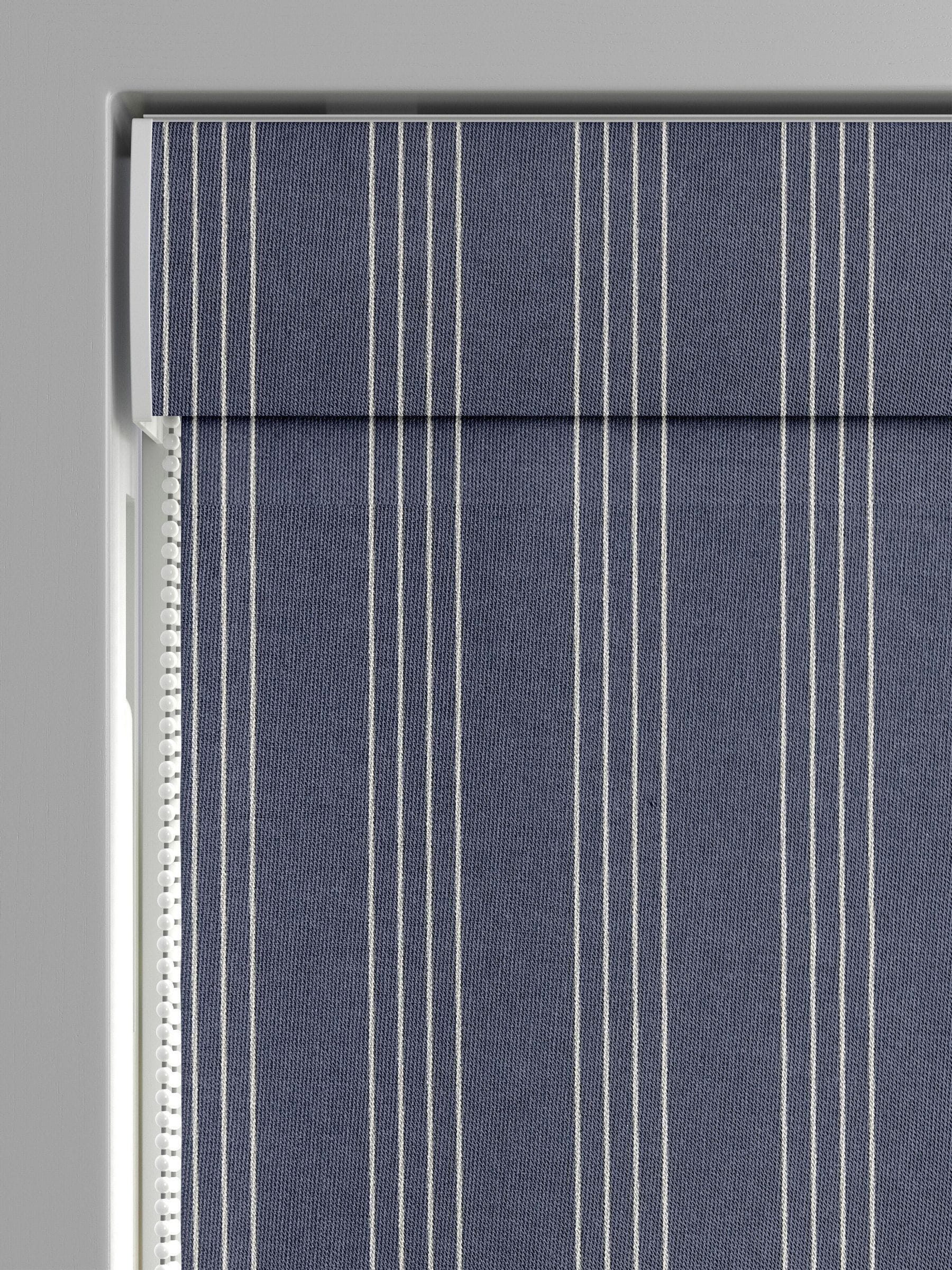 Indigo Leuwin roman blind blue stripe, imported from the UK