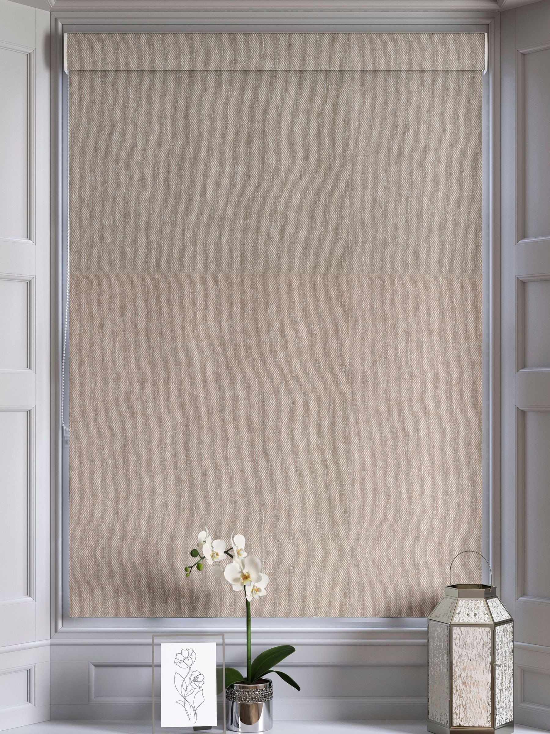 Abeille made to measure roman blind in Fawn colour, UK version