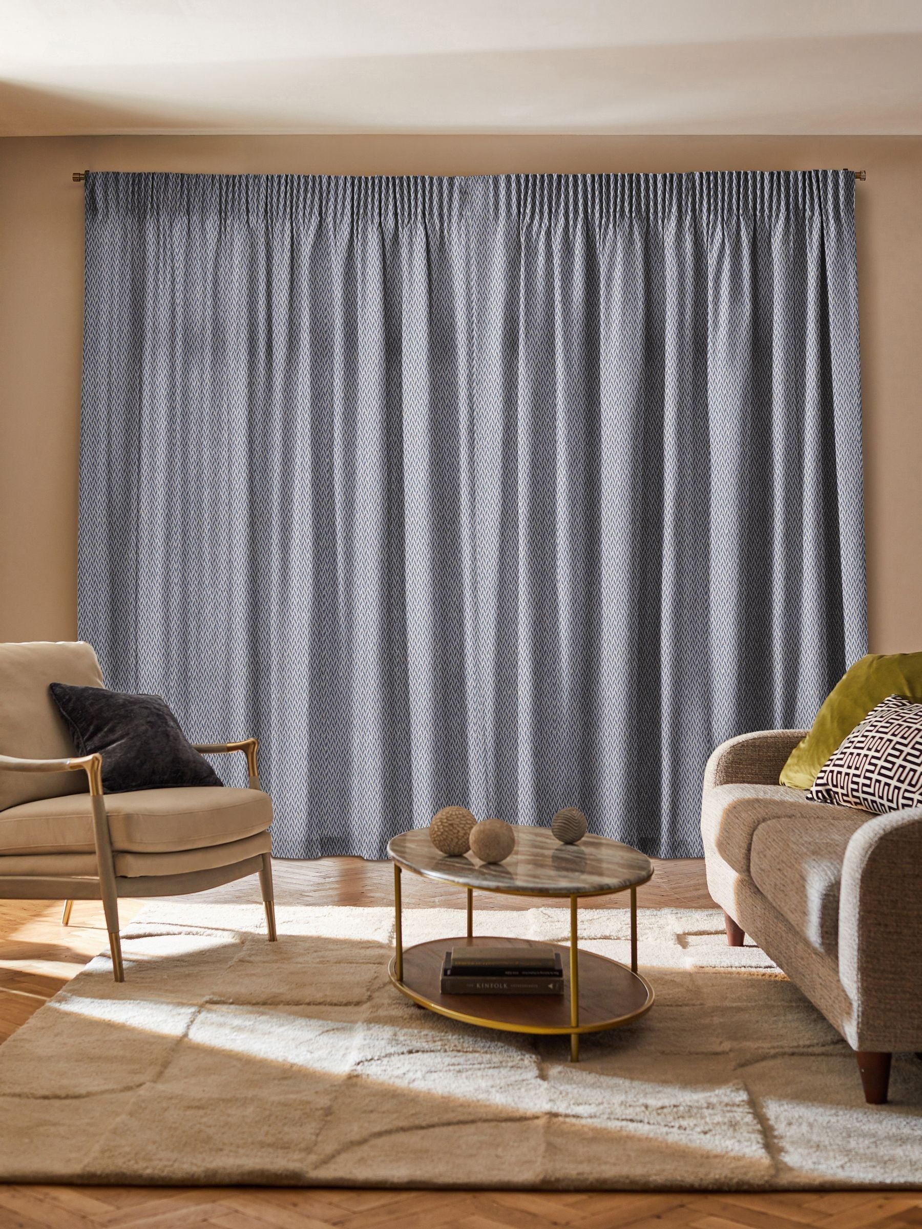 Indigo Pablo curtain purple geometric jacquard (British brand)
