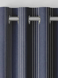 Indigo Leuwin blue striped made to measure curtains (British brand)