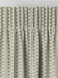 Sage Celot green geometric jacquard curtains (British brand)