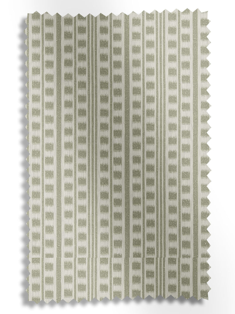 Sage Celot green geometric jacquard curtains (British brand)