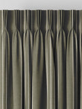 Pine Leuwin green stripe curtains, UK version