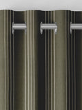 Pine Leuwin green stripe curtains, UK version