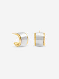 Jon Richard two-tone satin hoop earrings (British brand)
