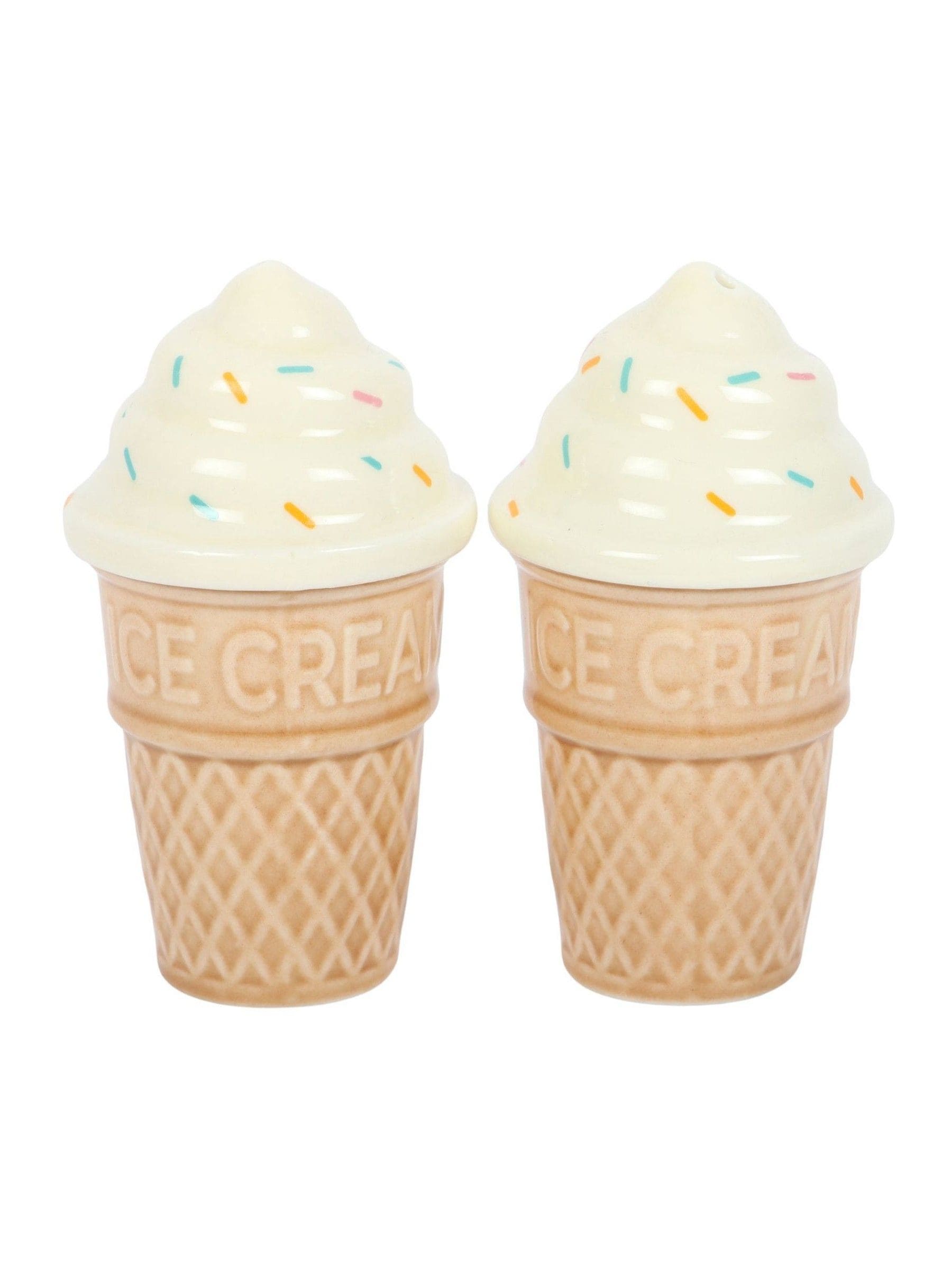 Something Different brown ice cream cone salt and pepper shaker, UK version