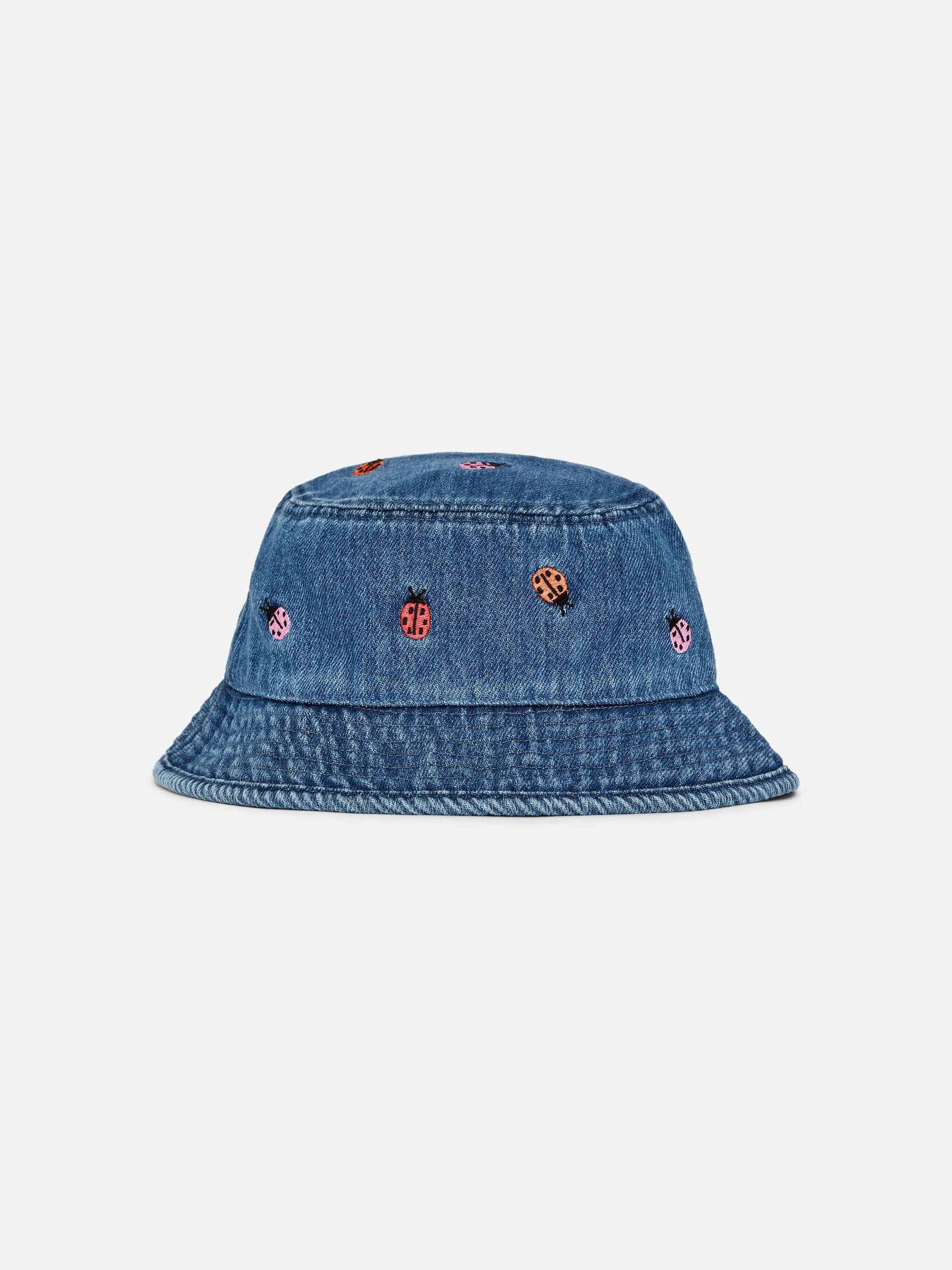 ARKET blue embroidered bucket hat - British product