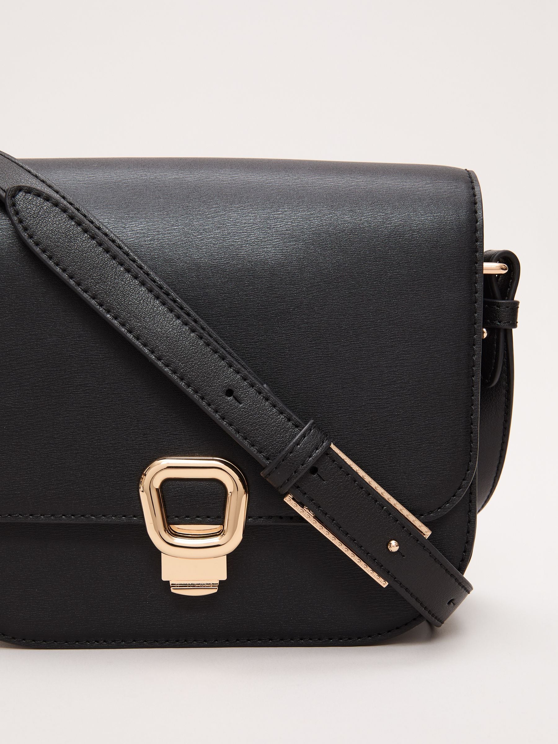 Phase Eight cross body bag black leather, imported from the UK